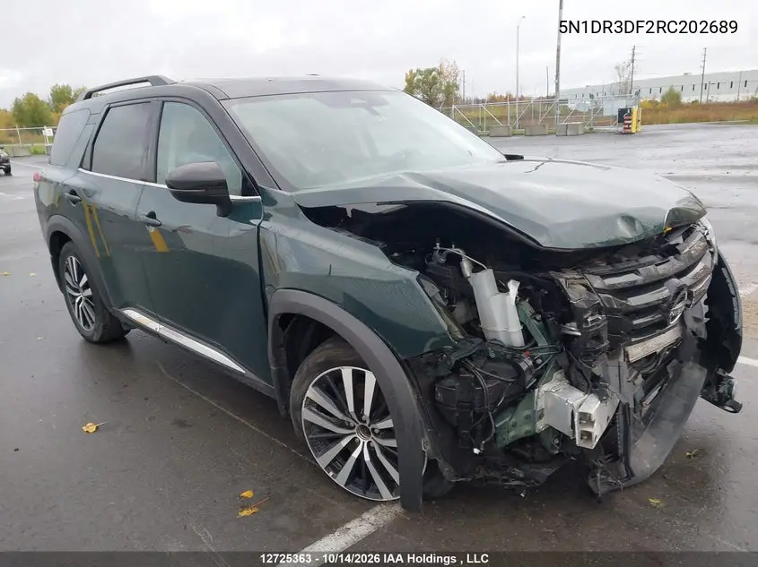 NISSAN PATHFINDER 2024, VIN 5N1DR3DF2RC202689