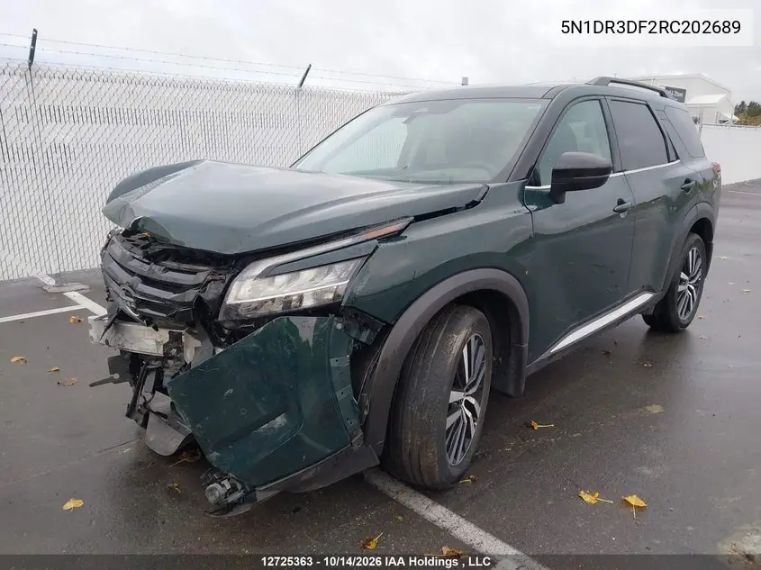 2024 NISSAN PATHFINDER VIN 5N1DR3DF2RC202689 — фото 2