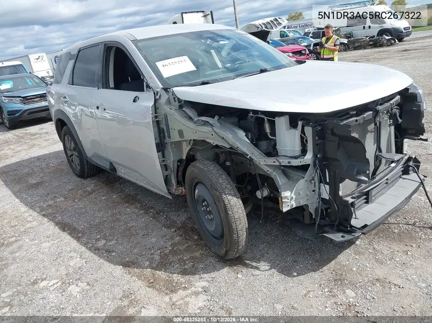 NISSAN PATHFINDER 2024, VIN 5N1DR3AC5RC267322