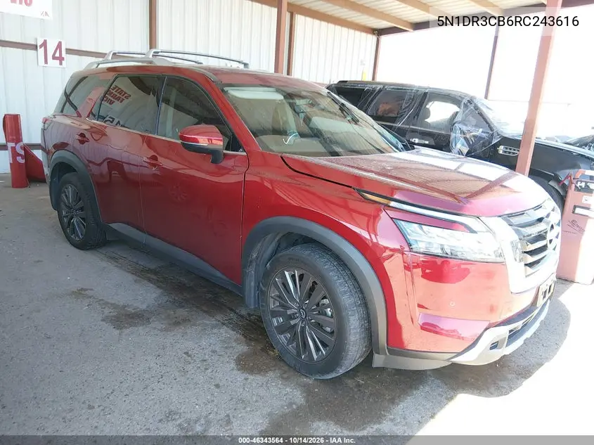 NISSAN PATHFINDER 2024, VIN 5N1DR3CB6RC243616