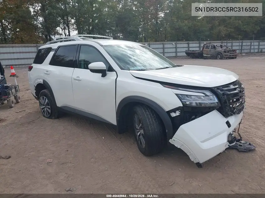 NISSAN PATHFINDER 2024, VIN 5N1DR3CC5RC316502