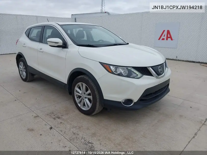 NISSAN QASHQAI 2018, VIN JN1BJ1CPXJW194218