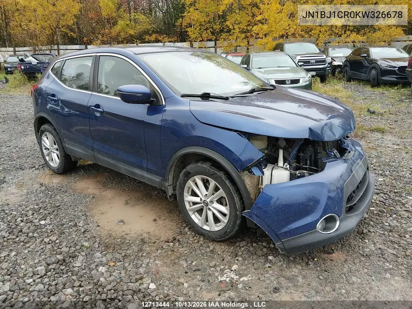 NISSAN QASHQAI 2019, VIN JN1BJ1CR0KW326678