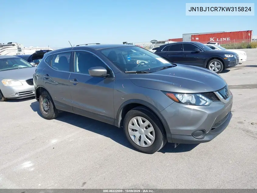 NISSAN QASHQAI 2019, VIN JN1BJ1CR7KW315824