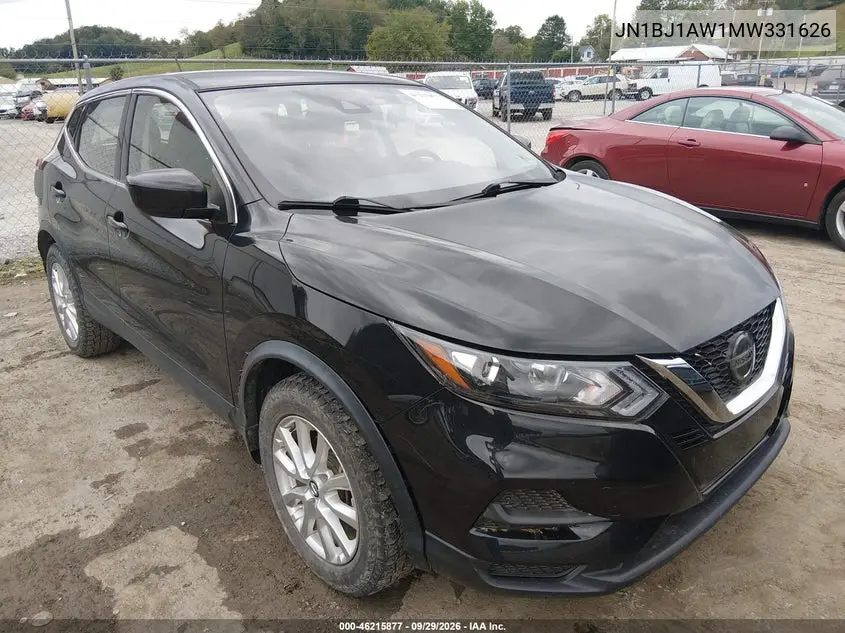 NISSAN QASHQAI 2021, VIN JN1BJ1AW1MW331626