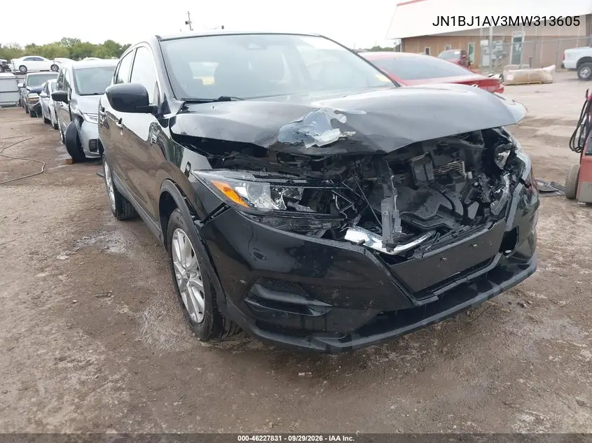 NISSAN QASHQAI 2021, VIN JN1BJ1AV3MW313605