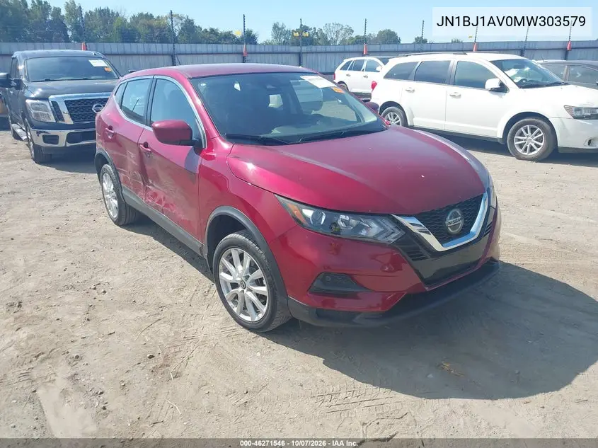 NISSAN QASHQAI 2021, VIN JN1BJ1AV0MW303579