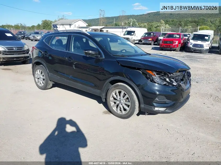 NISSAN QASHQAI 2021, VIN JN1BJ1BW8MW670026