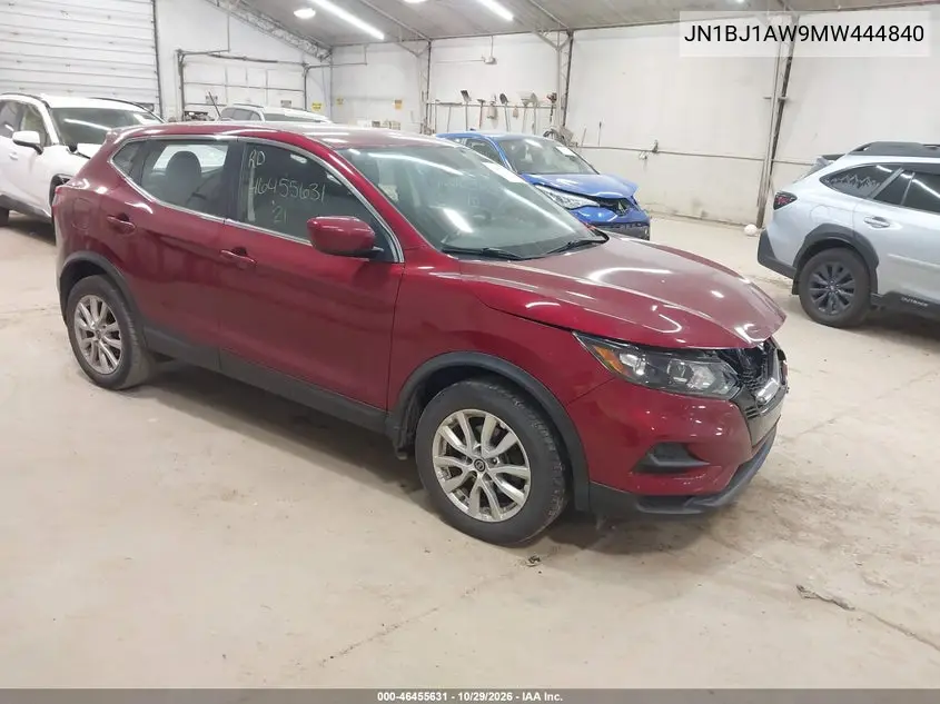 NISSAN QASHQAI 2021, VIN JN1BJ1AW9MW444840
