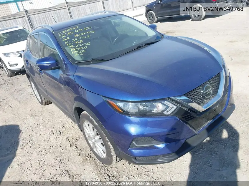 NISSAN QASHQAI 2022, VIN JN1BJ1BV2NW349768