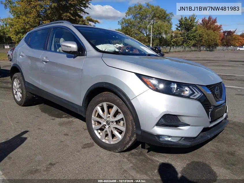 NISSAN QASHQAI 2022, VIN JN1BJ1BW7NW481983