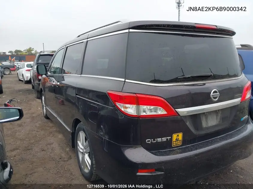 2011 NISSAN QUEST VIN JN8AE2KP6B9000342 — фото 14