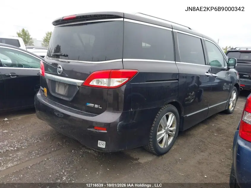 2011 NISSAN QUEST VIN JN8AE2KP6B9000342 — фото 4
