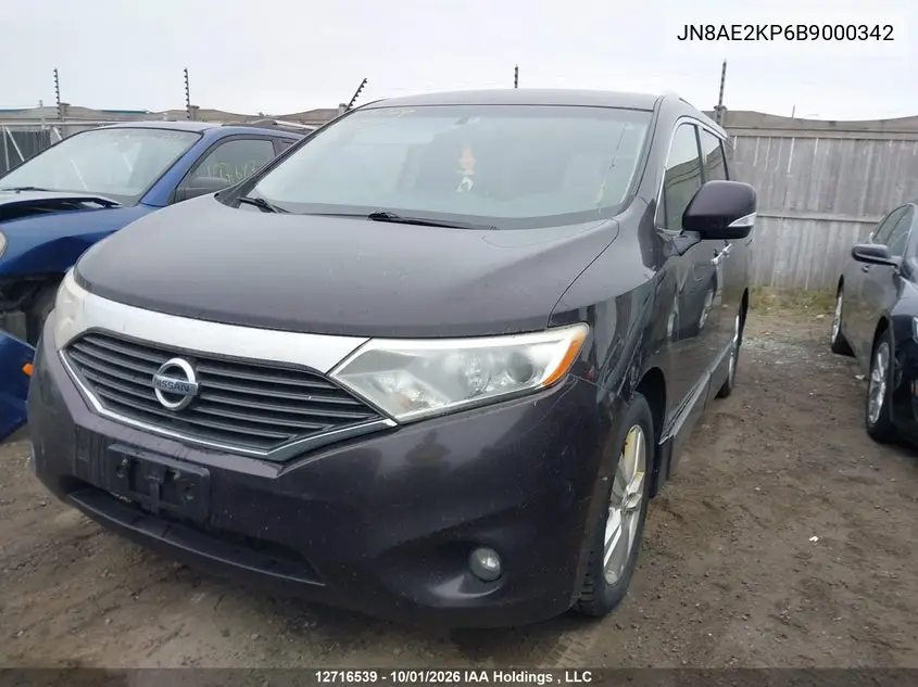 2011 NISSAN QUEST VIN JN8AE2KP6B9000342 — фото 6