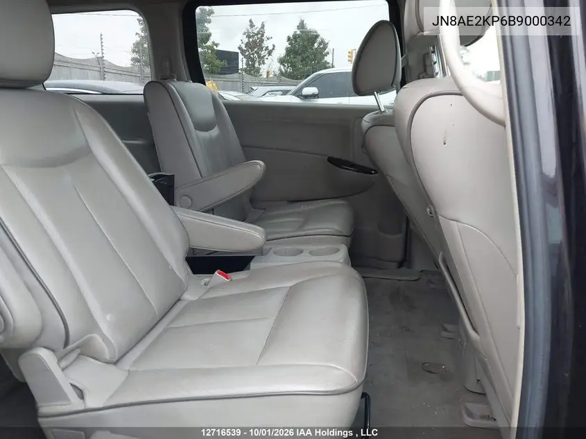 2011 NISSAN QUEST VIN JN8AE2KP6B9000342 — фото 8