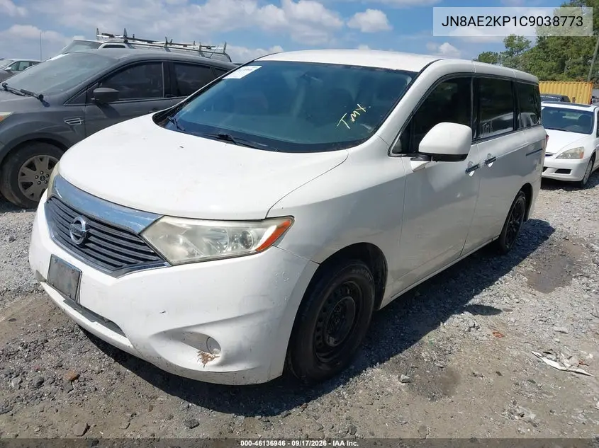 2012 NISSAN QUEST VIN JN8AE2KP1C9038773 — фото 2