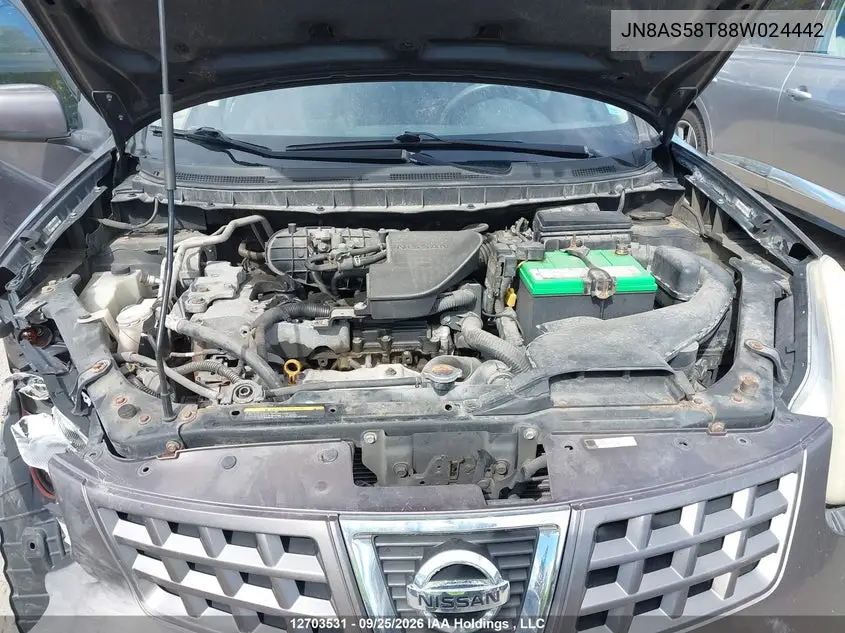 2008 NISSAN ROGUE VIN JN8AS58T88W024442 — фото 10