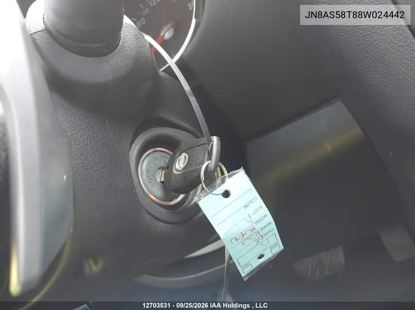 2008 NISSAN ROGUE VIN JN8AS58T88W024442 — фото 11