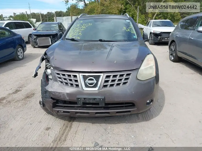 2008 NISSAN ROGUE VIN JN8AS58T88W024442 — фото 12