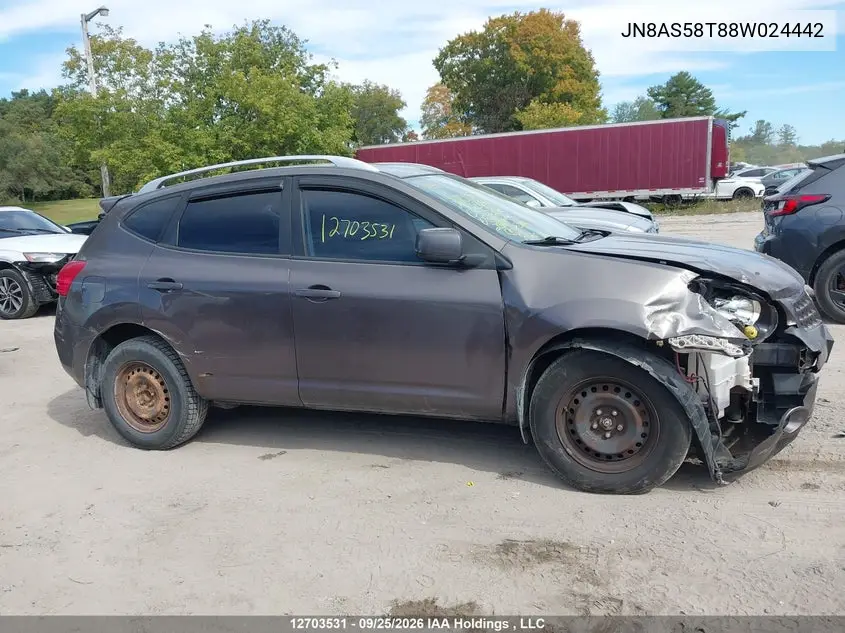 2008 NISSAN ROGUE VIN JN8AS58T88W024442 — фото 13