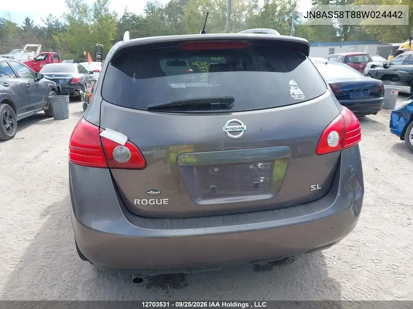 2008 NISSAN ROGUE VIN JN8AS58T88W024442 — фото 16