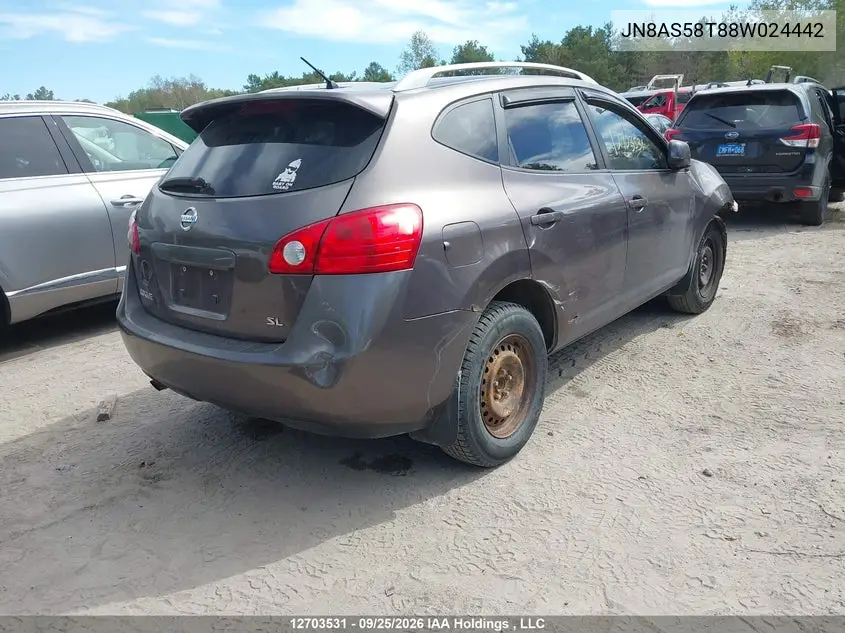 2008 NISSAN ROGUE VIN JN8AS58T88W024442 — фото 4