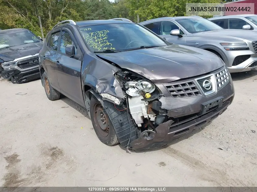 2008 NISSAN ROGUE VIN JN8AS58T88W024442 — фото 6
