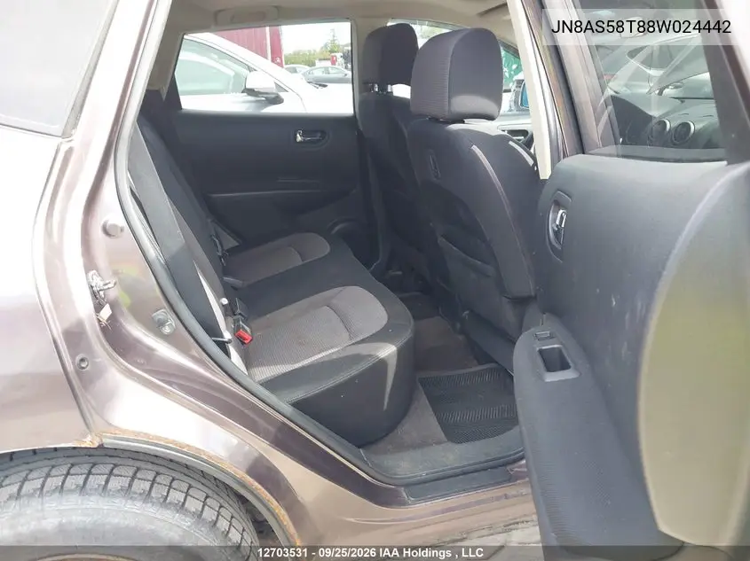 2008 NISSAN ROGUE VIN JN8AS58T88W024442 — фото 8