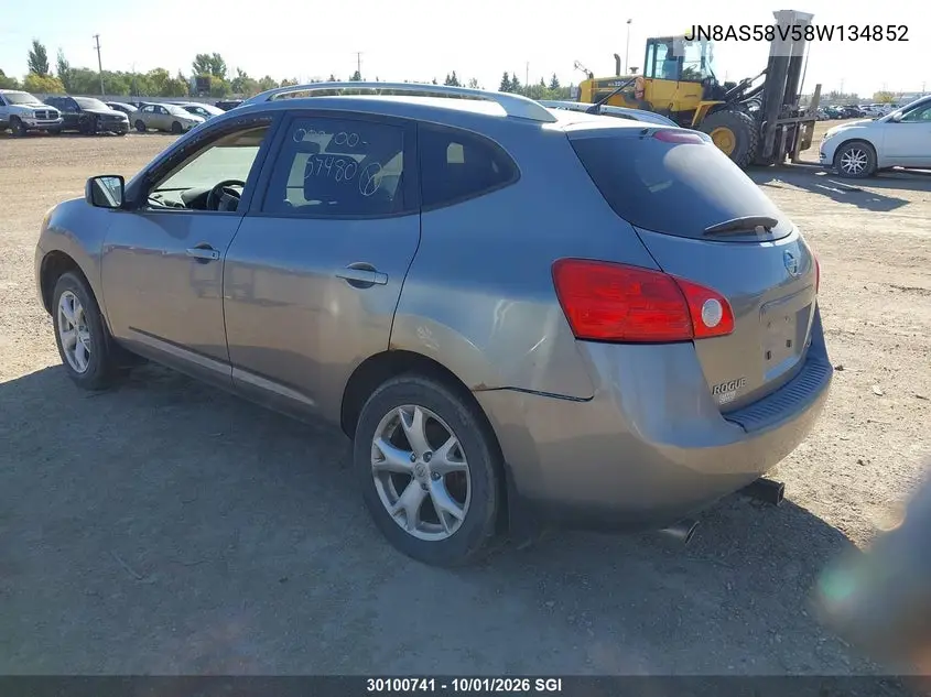 2008 NISSAN ROGUE VIN JN8AS58V58W134852 — фото 3