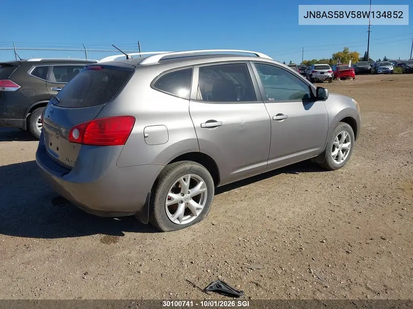 2008 NISSAN ROGUE VIN JN8AS58V58W134852 — фото 4