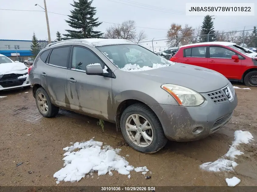 NISSAN ROGUE 2008, VIN JN8AS58V78W101822