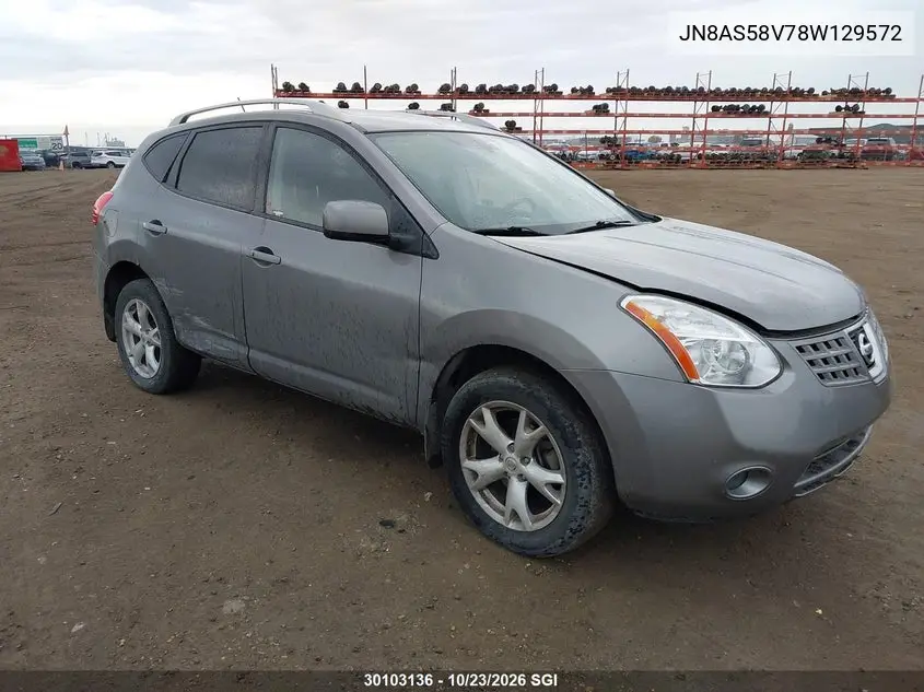 NISSAN ROGUE 2008, VIN JN8AS58V78W129572