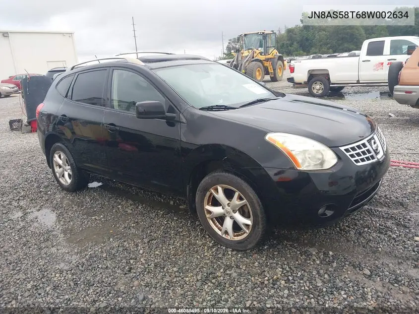 NISSAN ROGUE 2008, VIN JN8AS58T68W002634