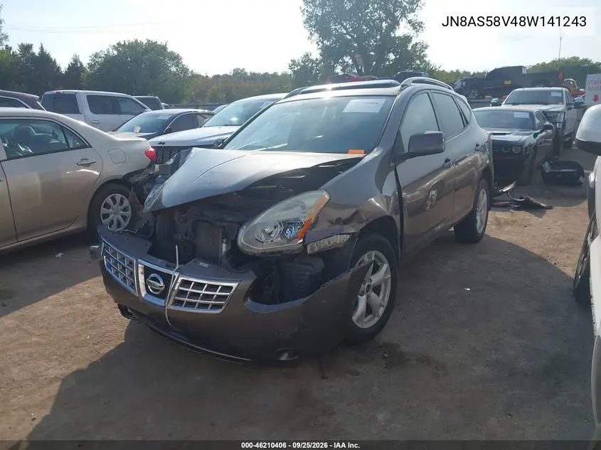 2008 NISSAN ROGUE VIN JN8AS58V48W141243 — фото 2