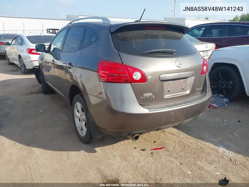 2008 NISSAN ROGUE VIN JN8AS58V48W141243 — фото 3