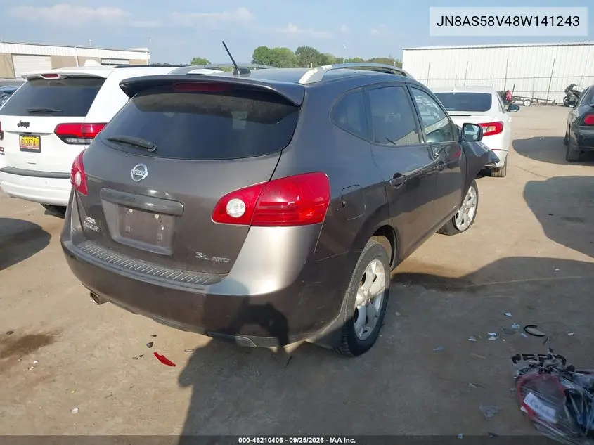 2008 NISSAN ROGUE VIN JN8AS58V48W141243 — фото 4