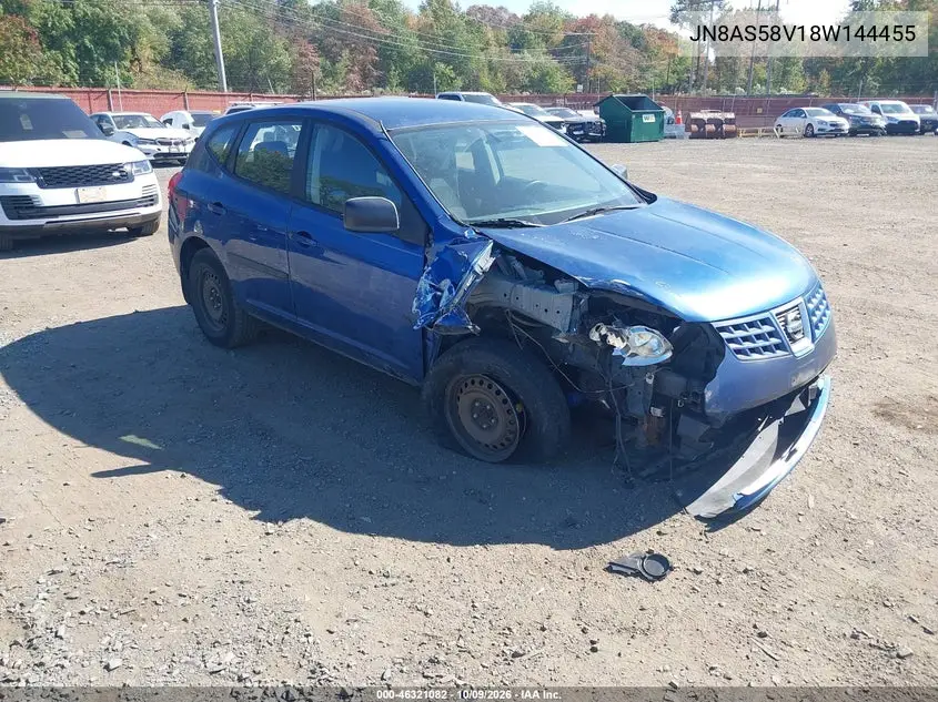 NISSAN ROGUE 2008, VIN JN8AS58V18W144455