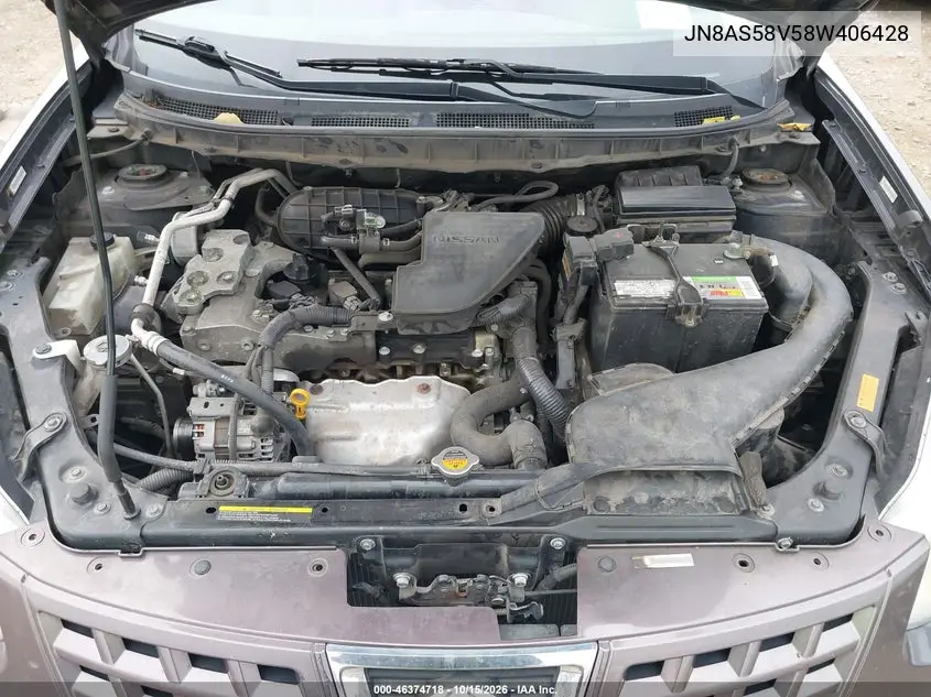 2008 NISSAN ROGUE VIN JN8AS58V58W406428 — фото 10