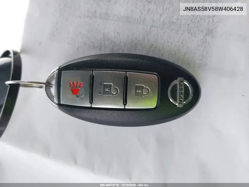 2008 NISSAN ROGUE VIN JN8AS58V58W406428 — фото 11