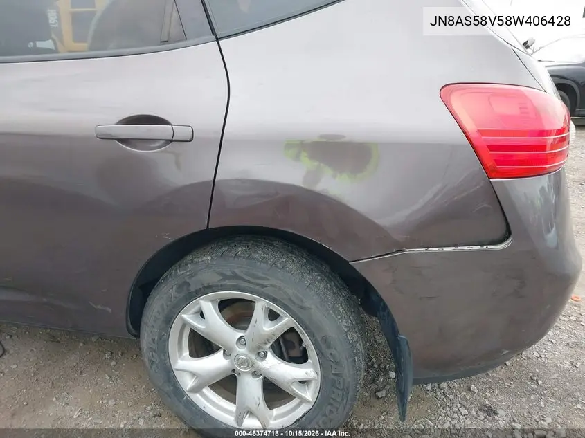 2008 NISSAN ROGUE VIN JN8AS58V58W406428 — фото 6