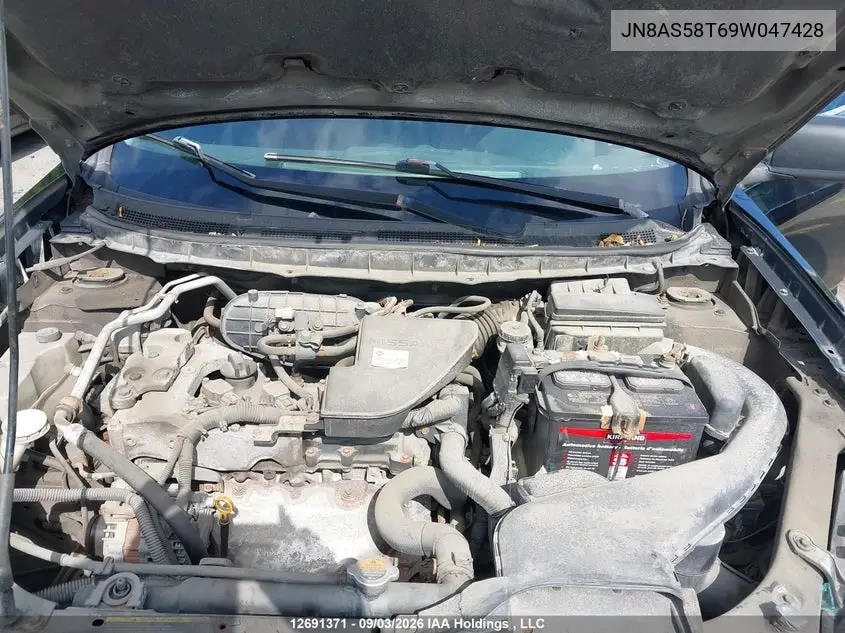 2009 NISSAN ROGUE VIN JN8AS58T69W047428 — фото 10