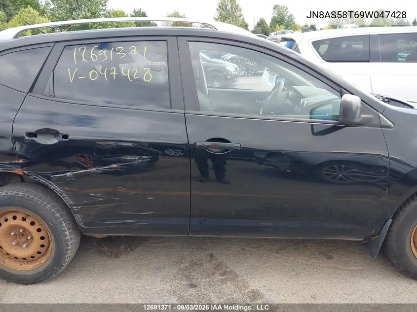 2009 NISSAN ROGUE VIN JN8AS58T69W047428 — фото 12