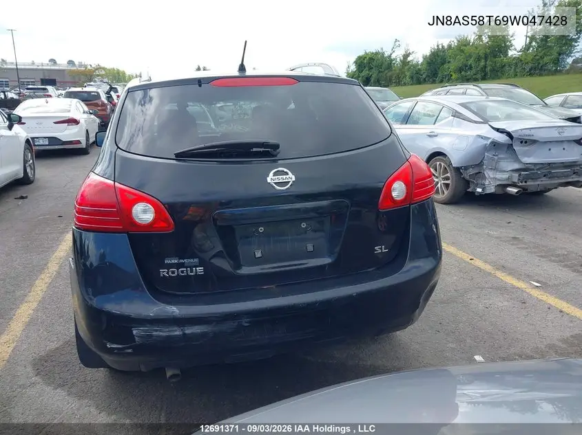 2009 NISSAN ROGUE VIN JN8AS58T69W047428 — фото 15