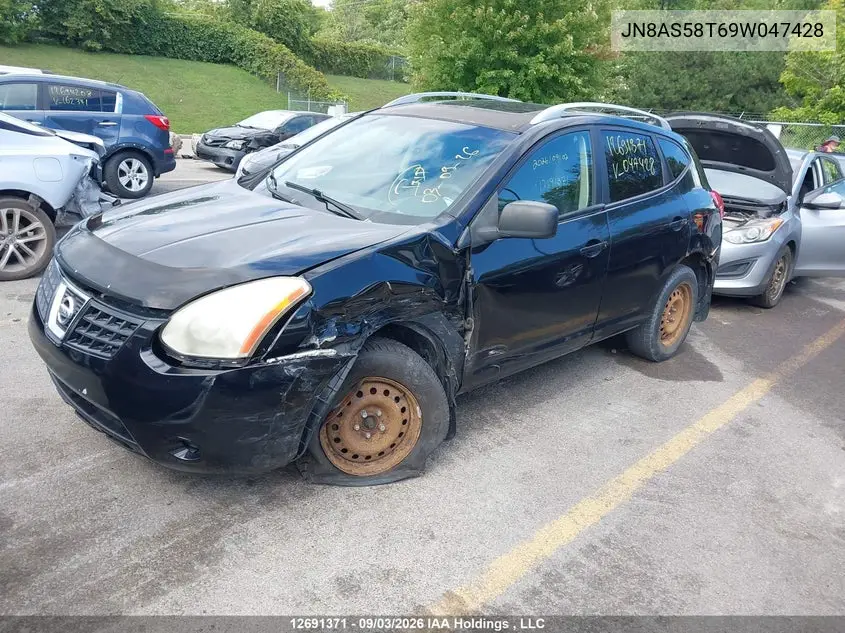 2009 NISSAN ROGUE VIN JN8AS58T69W047428 — фото 2