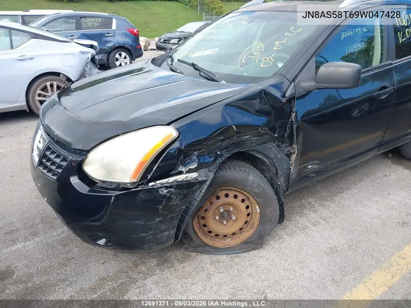 2009 NISSAN ROGUE VIN JN8AS58T69W047428 — фото 6