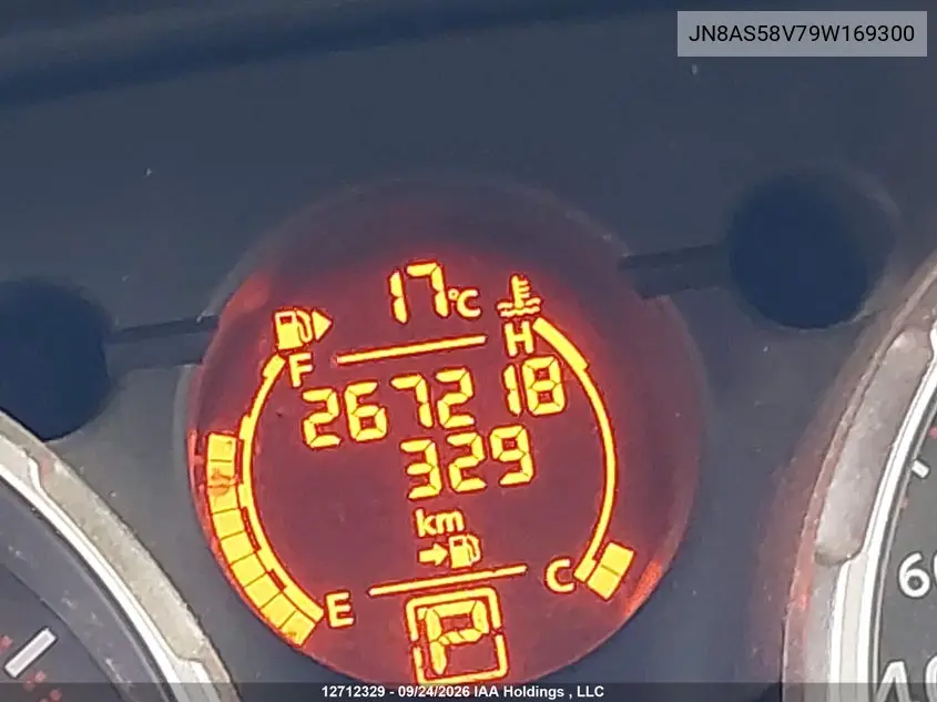 2009 NISSAN ROGUE VIN JN8AS58V79W169300 — фото 16