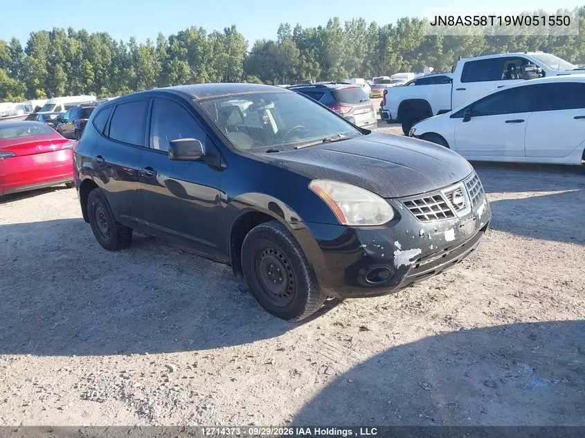 NISSAN ROGUE 2009, VIN JN8AS58T19W051550