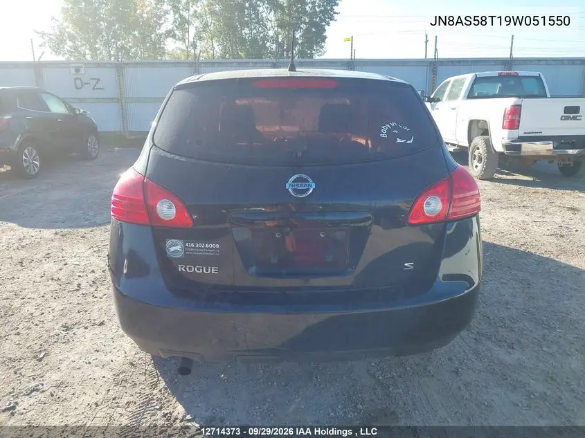 2009 NISSAN ROGUE VIN JN8AS58T19W051550 — фото 15