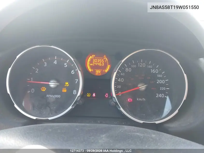 2009 NISSAN ROGUE VIN JN8AS58T19W051550 — фото 7