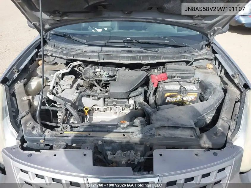 2009 NISSAN ROGUE VIN JN8AS58V29W191107 — фото 10
